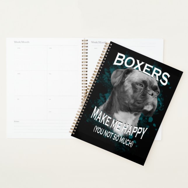 Boxer Dog Animal Lovers Art Text Planner (Display)