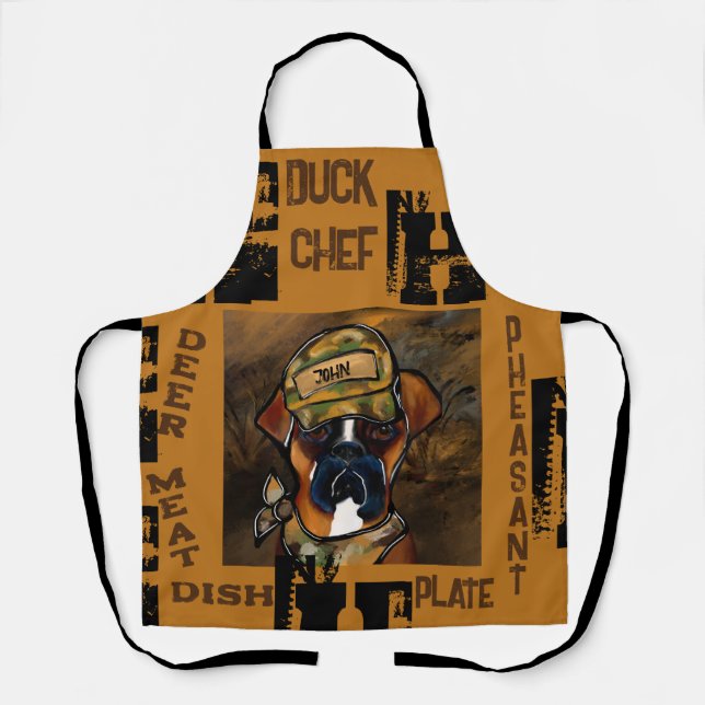 Boxer Dog  Apron (Front)