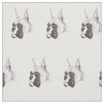 Boxer Dog Art Fabric
