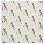 Boxer Dog Art Fabric