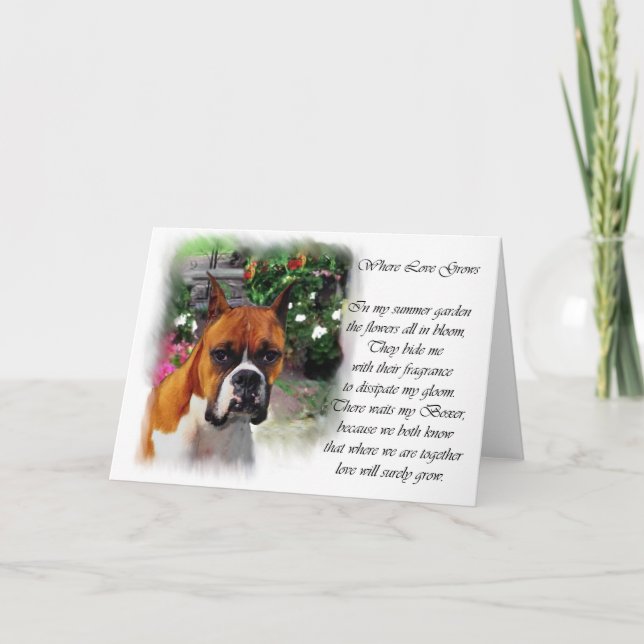 Boxer Dog Art Gifts Card (Front)