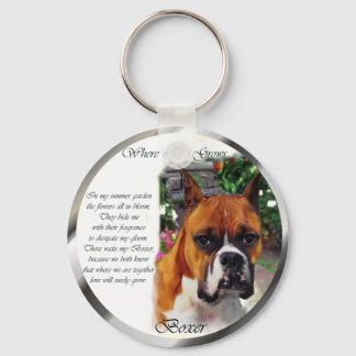 Boxer Dog Art Gifts Keychain