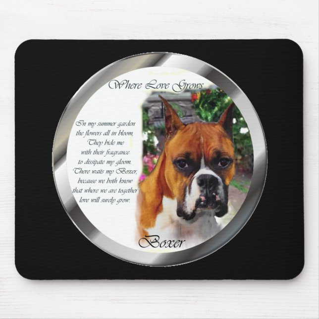 Boxer Dog Art Gifts Mouse Pad (Front)