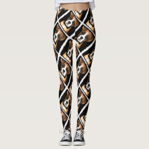 Boxer dog art leggings