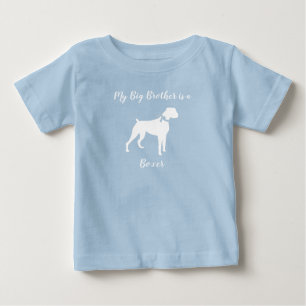 Boxer Dog Baby Shower Puppy Blue Boy Baby T-Shirt