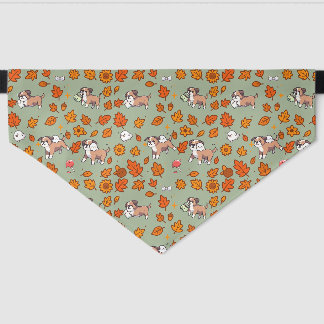 Boxer Dog Bandana Halloween Floral Cute Kawaii Pet Collar