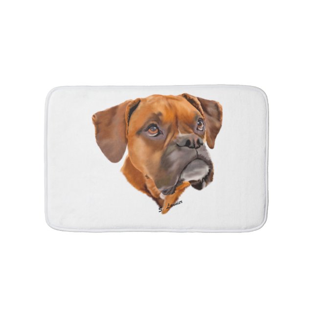 Boxer Dog Bathroom Mat (Front)