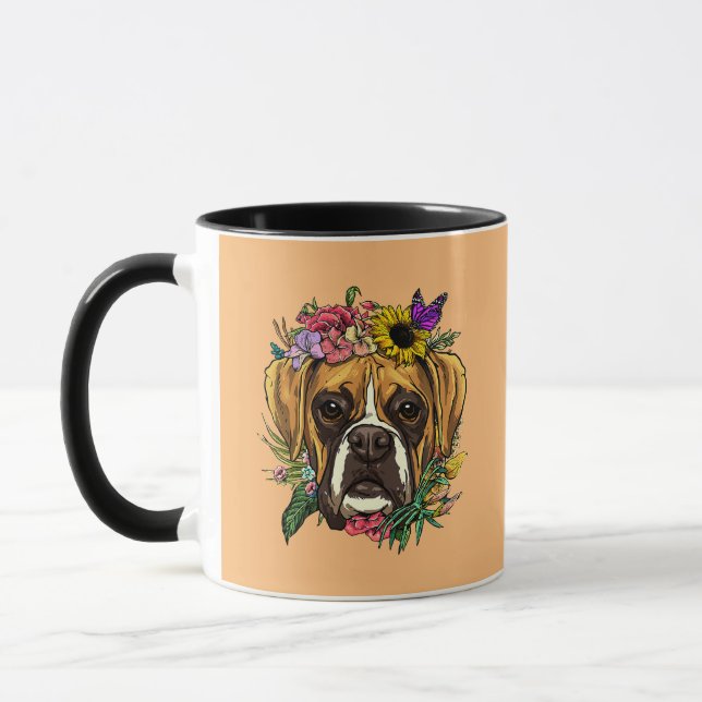 Boxer dog beautiful photo mug (Left)