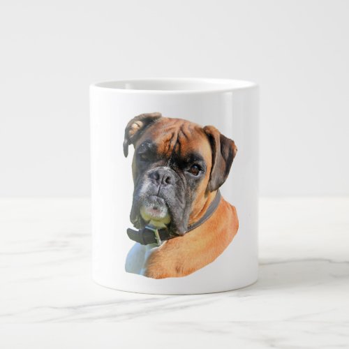 Boxer dog beautiful photo portrait large coffee mug