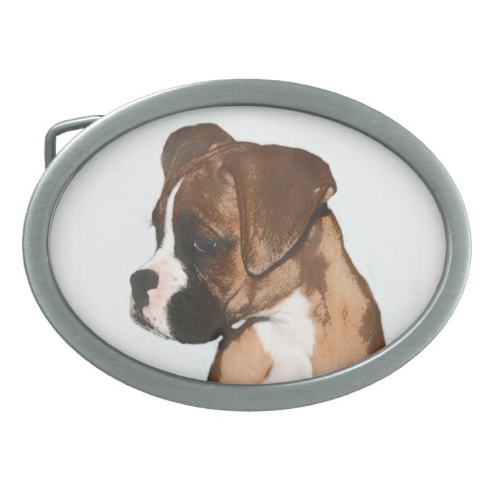 Boxer dog belt buckle