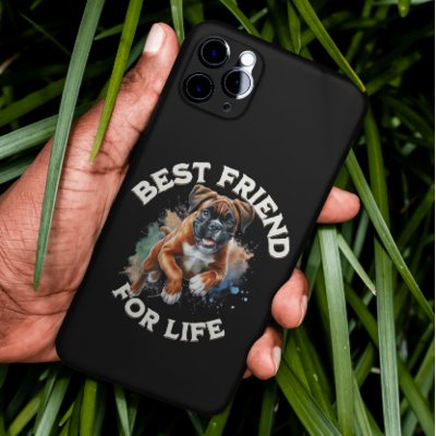 Boxer Dog Best Friend For Life iPhone 15 Pro Max Case
