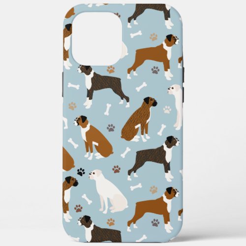 Boxer Dog Bones and Paws Case_Mate iPhone Case