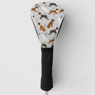 Boxer Dog Bones and Paws Golf Head Cover