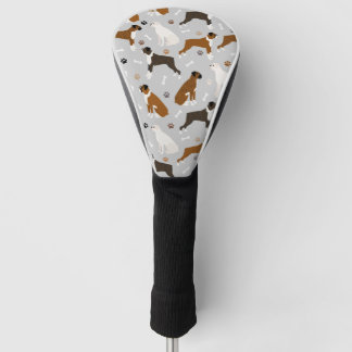 Boxer Dog Bones and Paws Golf Head Cover