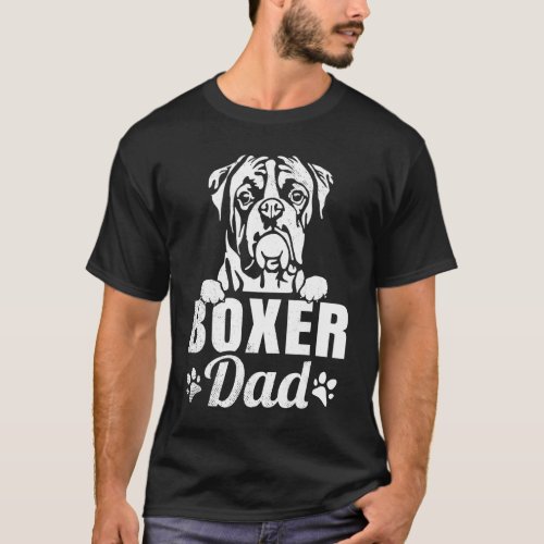 Boxer dog Boxer DAD T_Shirt