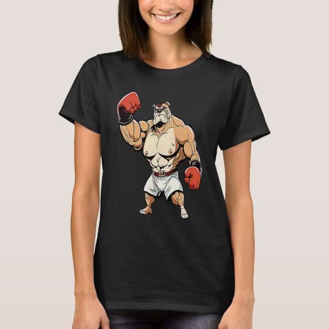 Boxer Dog Boxing  1 T-Shirt (Front)