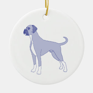 Boxer dog breed ceramic ornament
