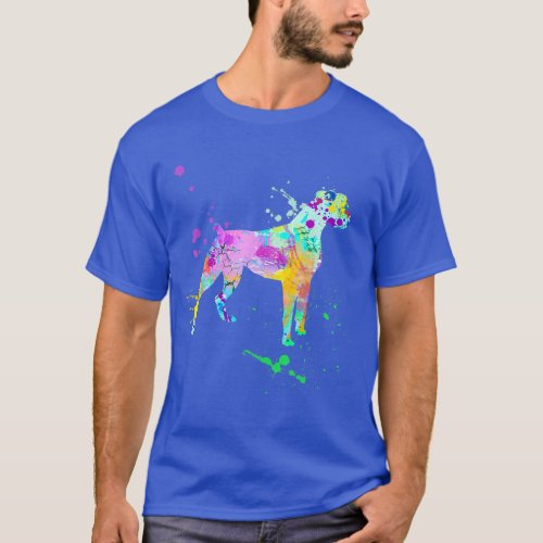 Boxer Dog Breed Paint Splatter Art Pet Lovers Owne T_Shirt