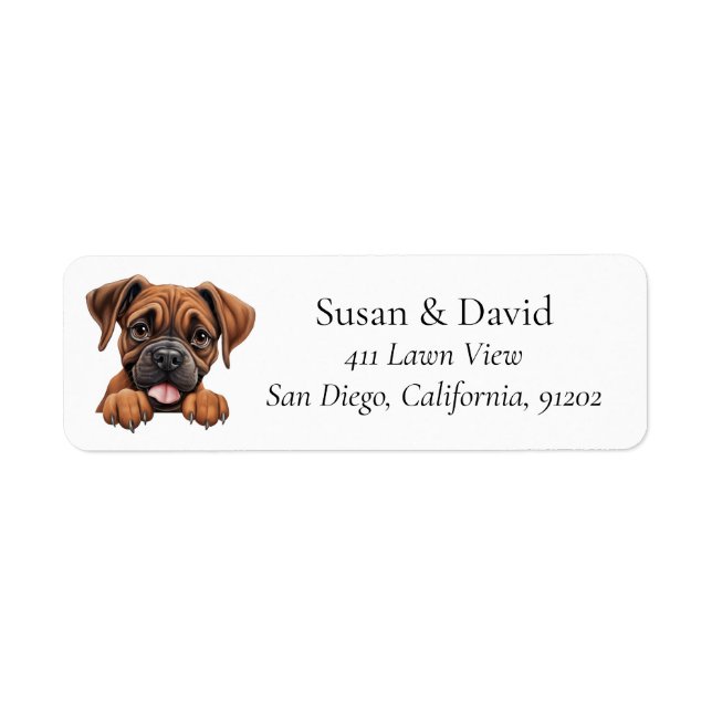 Boxer Dog Breed Pet Lovers Label (Front)
