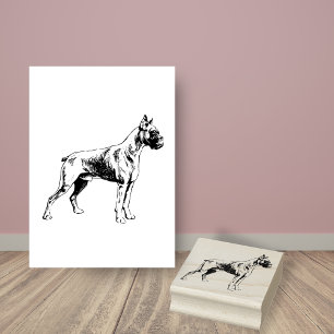 Boxer Dog Breed Rubber Stamp