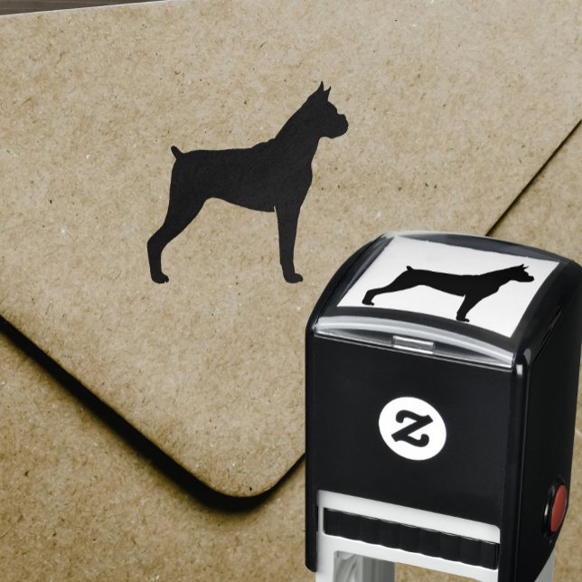 Boxer Dog Breed Silhouette Self-inking Stamp (Creator Uploaded)