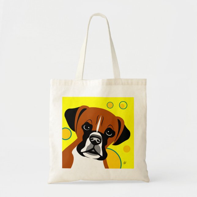 Boxer dog breed tote bag (Front)
