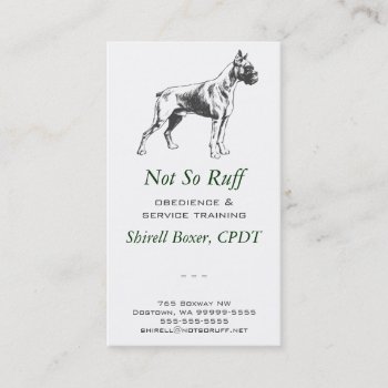 Boxer Dog Business Business Card by TerryBain at Zazzle