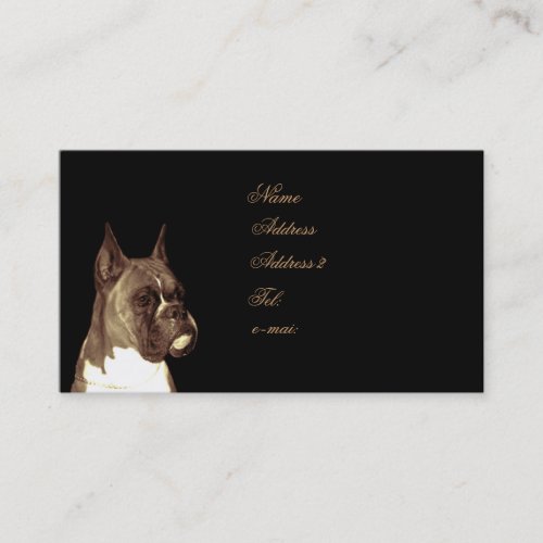 Boxer dog business card