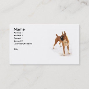 Boxer dog business card