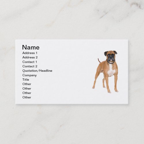 Boxer Dog Business Card Template