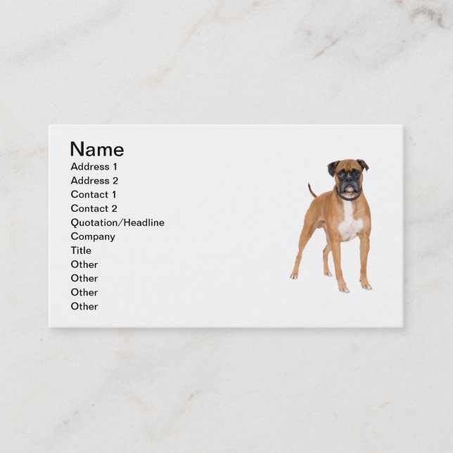 Boxer Dog Business Card (Front)