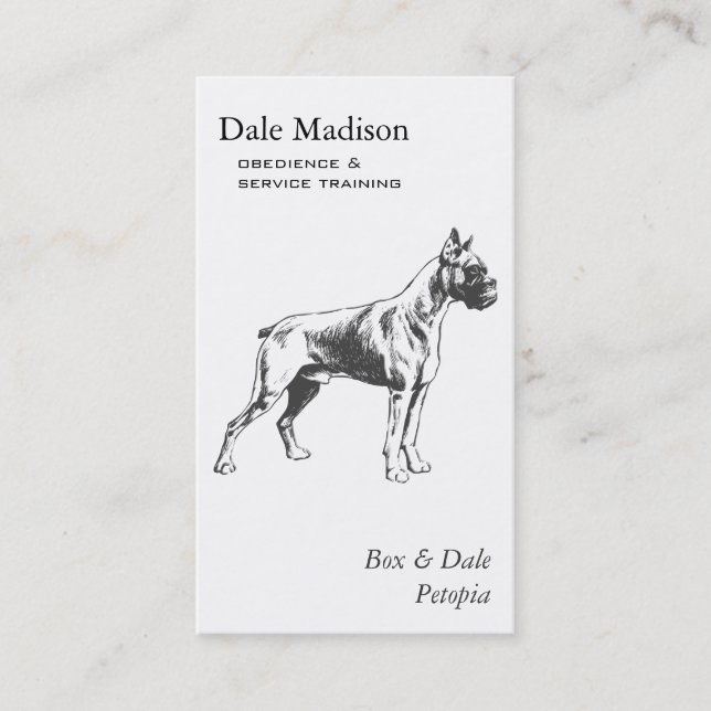 Boxer Dog Business Card (Front)