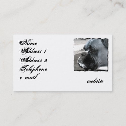 Boxer Dog Business card