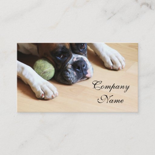Customizable Boxer dog Business Cards
