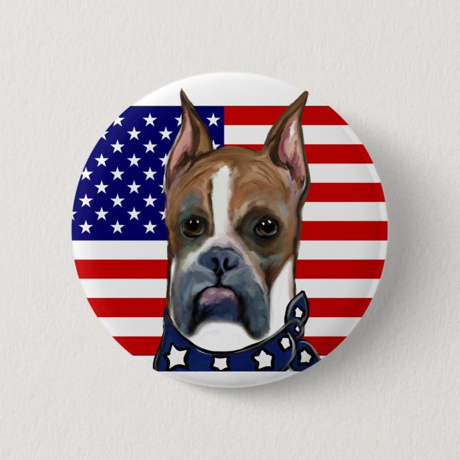 Boxer Dog Button (Front)