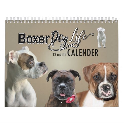 Boxer Dog Calendar 12 Months of a Boxer Dogs Life Calendar