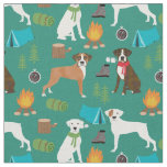 Boxer Dog camping Fabric