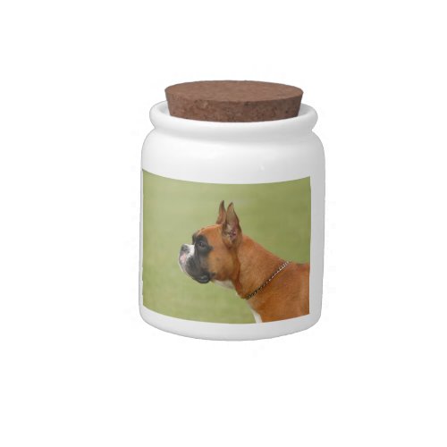 Boxer Dog Candy Jar