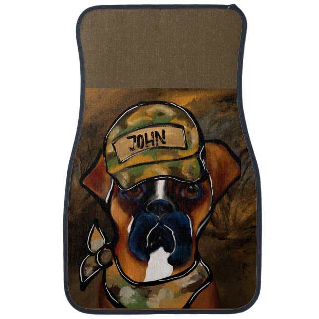 Boxer Dog Car Floor Mat (Front)