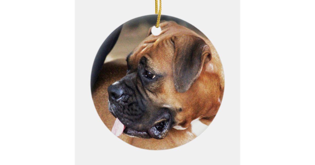 Boxer Dog Ceramic Ornament Zazzle