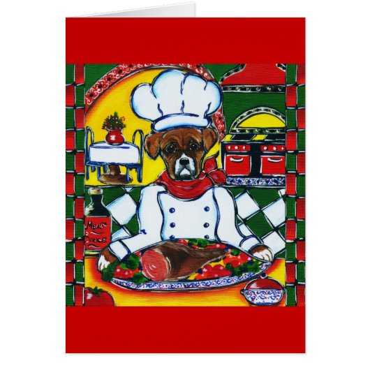 Boxer Dog Chef Cards (Front)