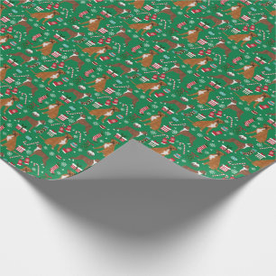 Boxer Dog Christmas Holiday Wrapping Paper