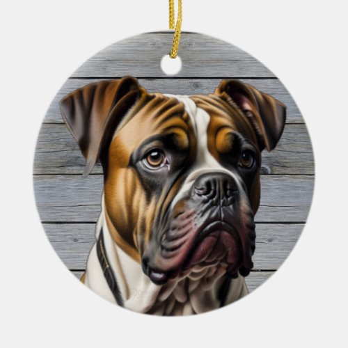 Boxer Dog Christmas Ornament