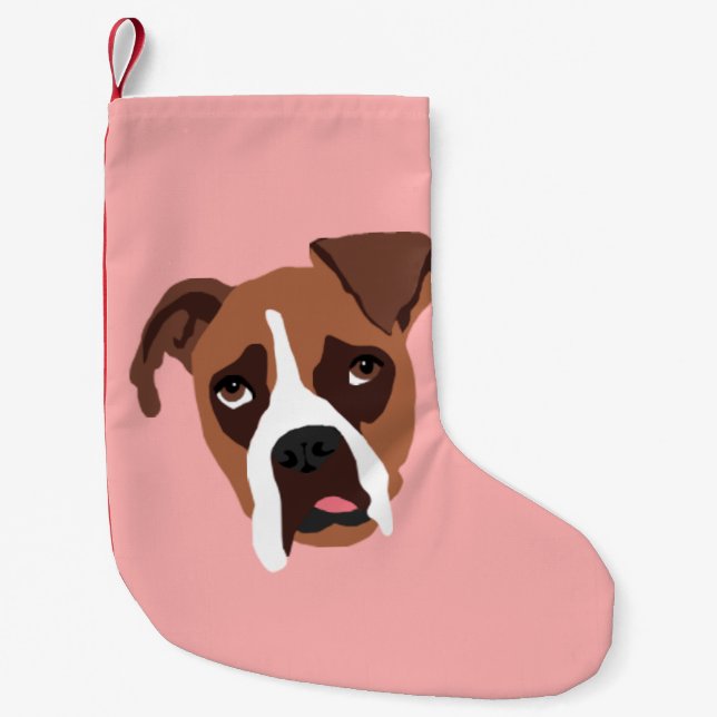 Boxer Dog Christmas Stocking (Front)