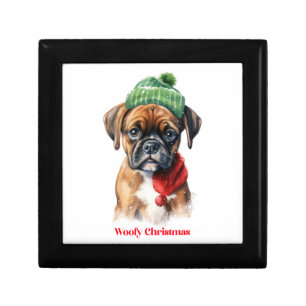 Boxer Dog Christmas X-Mas wish gift Woofy Christma Box
