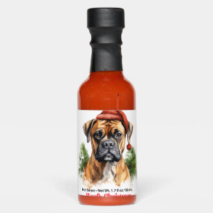 Boxer Dog Christmas X-Mas wish gift Woofy Christma Hot Sauces