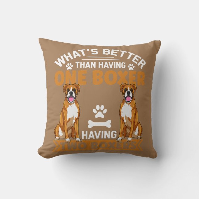 Boxer Dog Clothes Boxer Dog Fan Throw Pillow (Front)