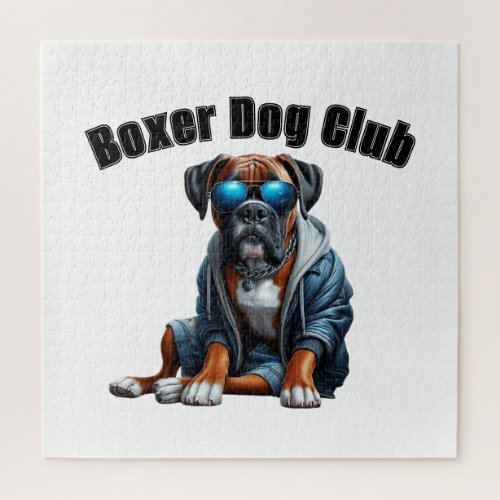 Boxer Dog Club Jigsaw Puzzle