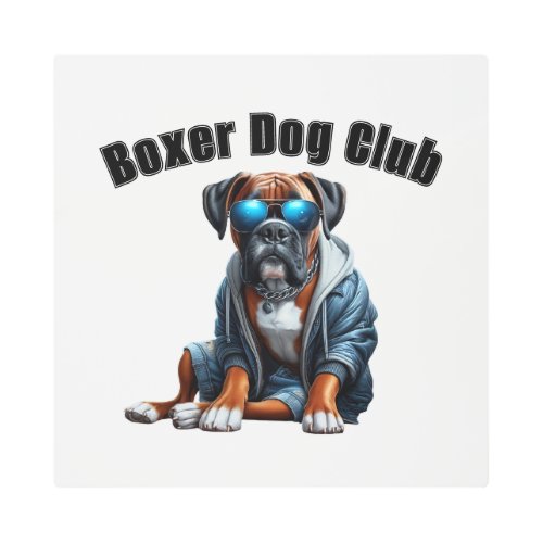 Boxer Dog Club Metal Print