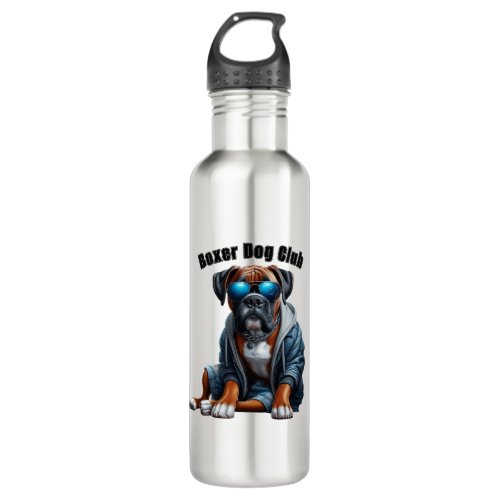 Boxer Dog Club Stainless Steel Water Bottle